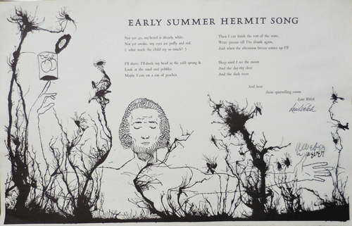 Item #003640 Early Summer Hermit Song. Lew Welch.