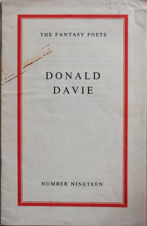Item #005114 Donald Davie. Donald Davie.