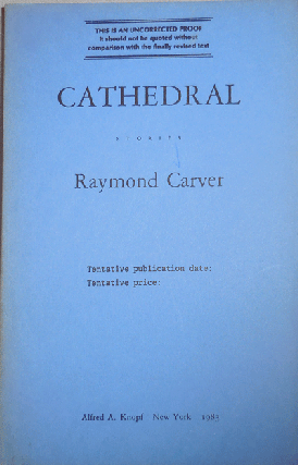 Item #005413 Cathedral. Raymond Carver