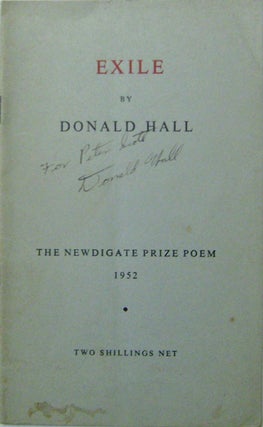 Item #006595 Exile. Donald Hall
