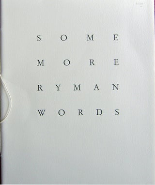 Item #008030 Some More Ryman Words. Robert Art - Ryman