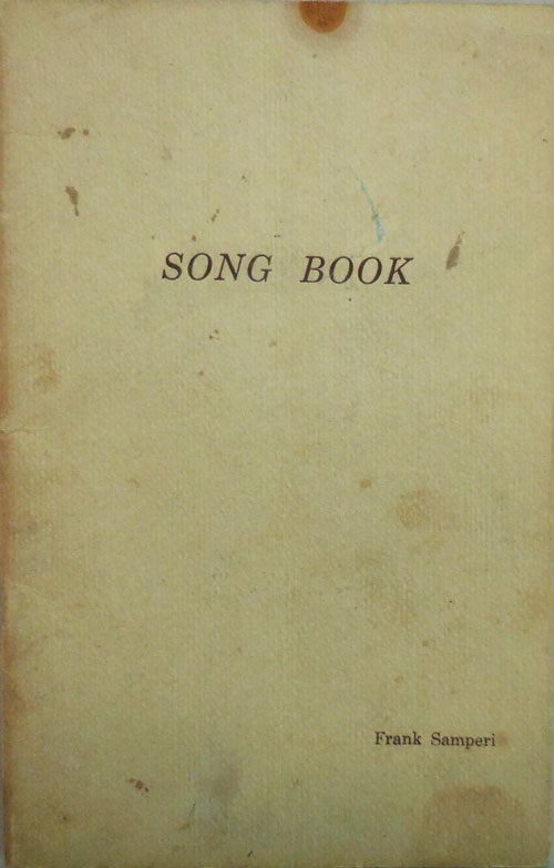 Item #008514 Song Book. Frank Samperi.