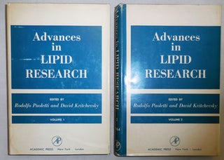 Item #008844 Advances in Lipid Research Volumes I and II. Rudolfo Paoletti, Co- Kritchevsky