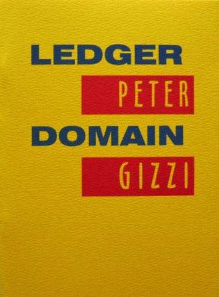 Item #009435 Ledger Domain. Peter Gizzi