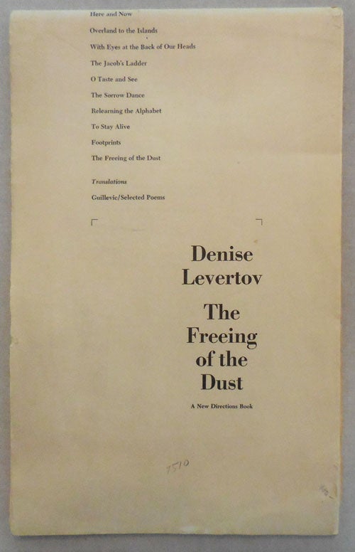 Item #009510 The Freeing of the Dust. Denise Levertov.