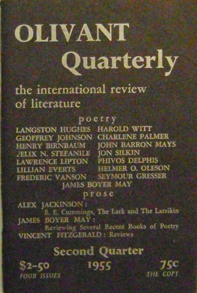 Item #009525 Olivant Quarterly Second Quarter 1955. Langston Hughes, Harold Witt, Jon Silkin.