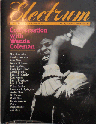 Item #009540 Electrum The Quarterly Poetry Magazine Number 36. Charles Bukowski, Wanda Coleman,...