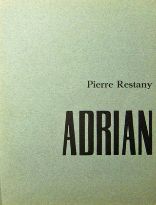 Item #009658 Adrian et L'essence Du Vide. Art - Adrian, Pierre Restany