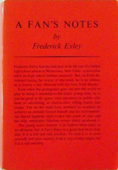 Item #10794 A Fan's Notes (Advance Reading Copy). Frederick Exley.