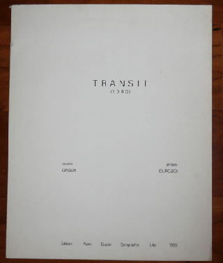 Item #11268 Transit (1980). Artist Book - Durrozoi, Grisor, Gerard, D