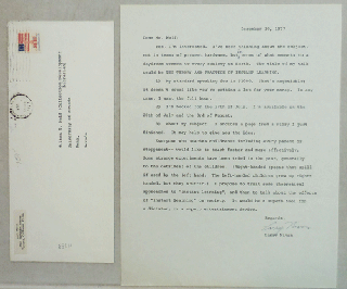 Item #11338 One Page Typed Signed Letter to Milton T. Wolf dated december 30, 1977. Larry Science...