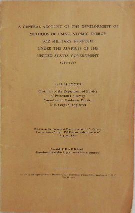 Item #11737 A General Account of the Development of Methods of Using Atomic Energy For Military...