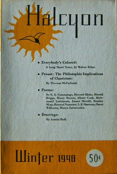 Item #12018 Halcyon Winter 1948. E. E. Cummings, James, Merrill, Howard, Nemerov.