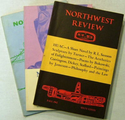 Item #12212 Northwest Review Fall 1962, Spring 1963, and Volume XVII, Number 1 (3 Issues). Charles Bukowski, William, Stafford, William, Dickey.