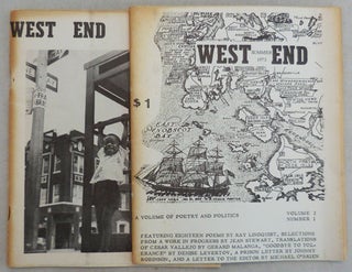 Item #12226 West End Volume 2 Number 1 and Volume 3 Number 2 (Both Inscribed). Gerard Malanga,...