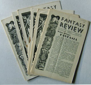 Item #13363 Fantasy Review (Six Early Issues). Frank Edward Arnold August Derleth, Forrest J....