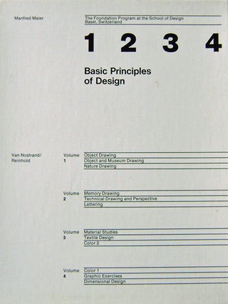 Item #13387 Basic Principles of Design (4 Volume Set in Slipcase). Manfred Design - Maier