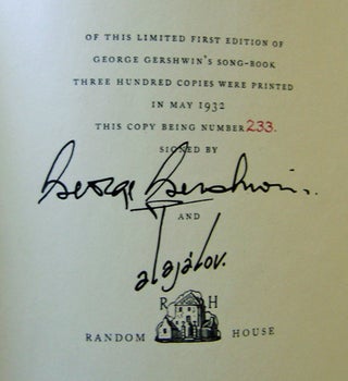 George Gershwin's Song-Book (Signed Limited Edition)