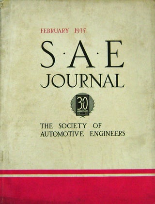 Item #13557 S.A.E. Journal January 1935 - June 1935 (Six Issues). Automobiles - Society of...
