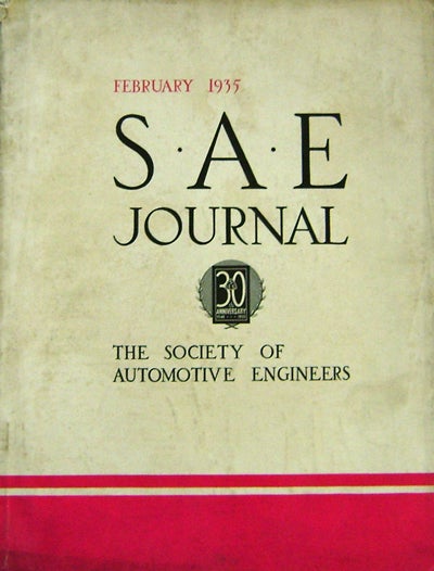 Item #13557 S.A.E. Journal January 1935 - June 1935 (Six Issues). Automobiles - Society of Automotive Engineers.