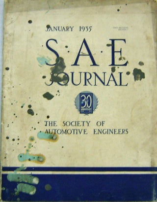 S.A.E. Journal January 1935 - June 1935 (Six Issues)