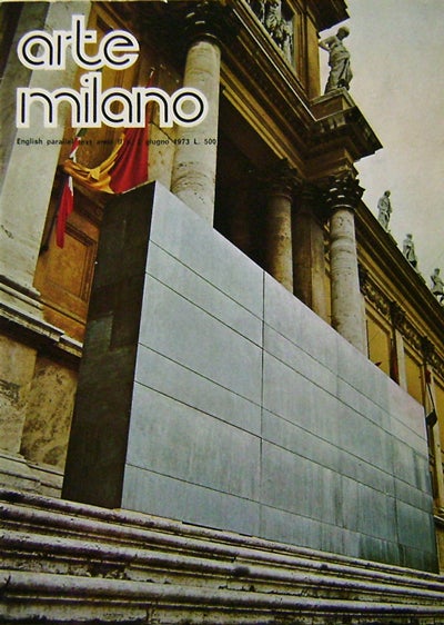 Item #14063 Arte Milano Giugno 1973 Issue. Nicola Carrino Art Magazine - Tony Smith.