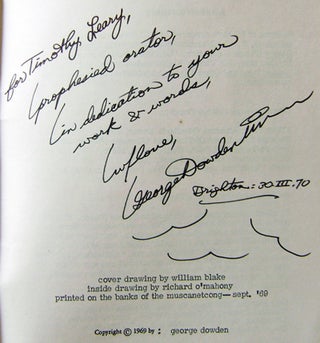 Renew Jerusalem (Dedication Copy Inscribed To Timothy Leary with Two Page T.L.S. to Leary)