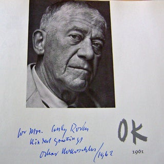 Oskar Kokoschka Tells His Life-Story (Inscribed); An Autobiography On Record With An Introduction And Color Reproductions Of The Artists Major Works Containing Explanatory Notes (Deluxe Edition with record)