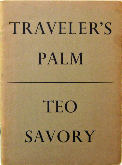 Item #14810 Traveler's Palm (Inscribed). Ted Savory.