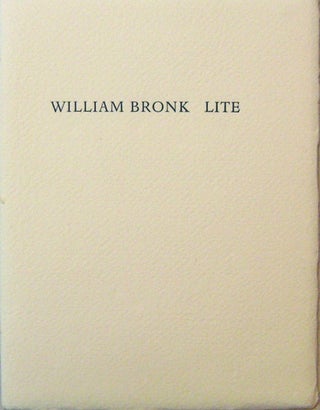 Item #14826 Lite (Inscribed). William Bronk