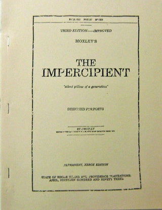 Item #15014 The Impercipient April 1993 Issue (#3). Jennifer Moxley, Lee Ann Brown / Gabriel...