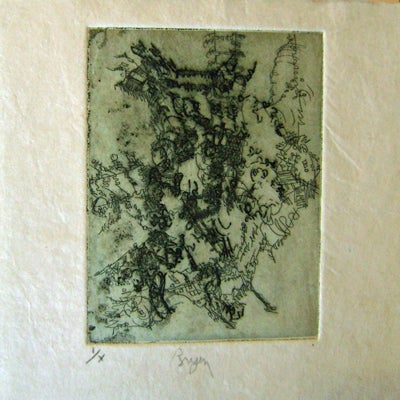 Item #15154 Les Mots Comme Un Semis...; Une gravure originale de Camille Bryen. Michel Artist Book - Bohbot, Camille Bryen.