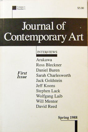 Item #16013 Journal of Contemporary Art Volume 1 Number 1. Philip Art Periodical - Pocock, John...