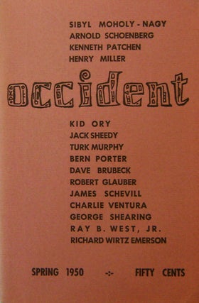 Item #16320 Occident Spring 1950. Dale Jazz Poetry - Joe, Henry Miller Kenneth Patchen, Arnold...