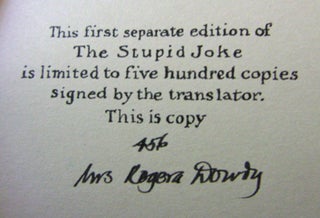The Stupid Joke (Signed Limited Edition)