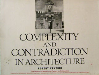 Item #16767 Complexity and Contradiction In Architecture. Robert Architecture - Venturi