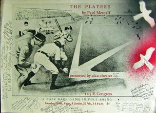 Item #16774 The Players (Baseball Broadside Inscribed by 8). Paul Metcalf