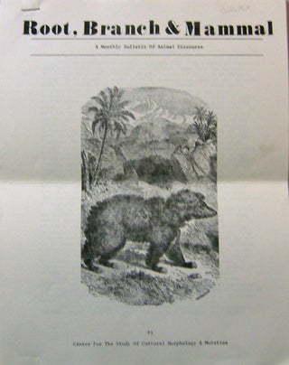 Item #16816 Root, Branch & Mammal #1 (with Basil Bunting Broadside); A Monthly Bulletin of Animal...