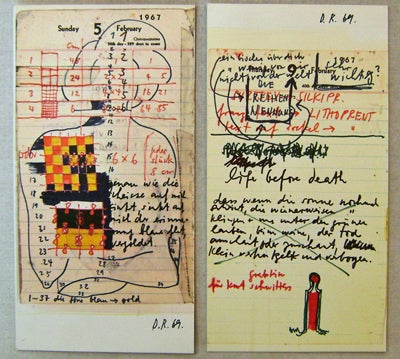 Item #17262 Tagebuchseite # 1, 2, 3 and 4. Dieter Art - Roth.