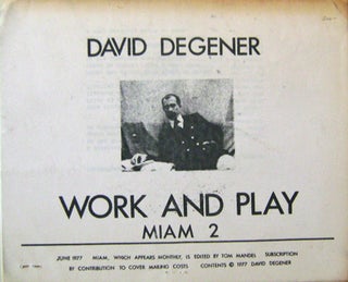 Item #17315 Work and Play (Miam #2). David Degener