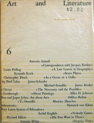 Item #18120 Art and Literature 6 (Signed by Artist Nell Blaine). Antonin Artaud, Maurice,...
