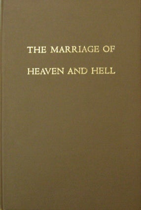 Item #18165 The Marriage Of Heaven And Hell. William Blake, Clark Stewart