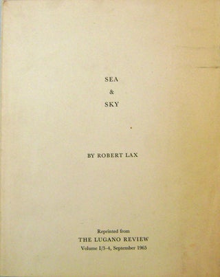 Item #18498 Sea & Sky. Robert Lax