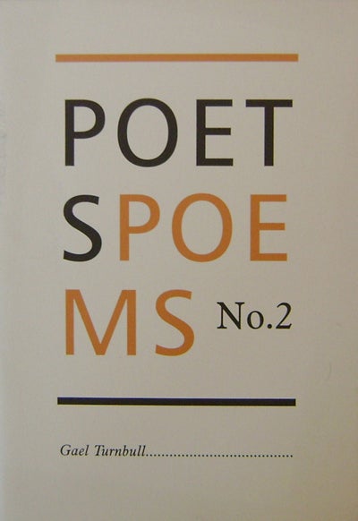Item #19052 Poet's Poems No. 2. Gael Turnbull, Ed, Ezra Pound Michael Drayton, Violet Jacob.