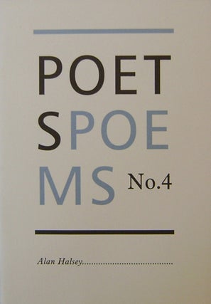 Item #19054 Poet's Poems No. 4. Alan Halsey, Ed, Andrew Marvell Ezra Pound, Samuel Taylor, Coleridge