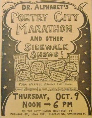 Item #19134 Dr. Alphabet's Poetry City Marathon and Other Sidewalk Shows! Dr. Alphabet, Dave Morice