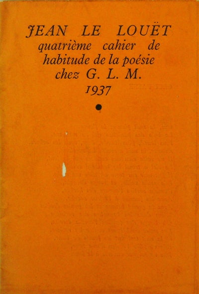 Item #19288 Ceci Passe. Jean Le Louet.