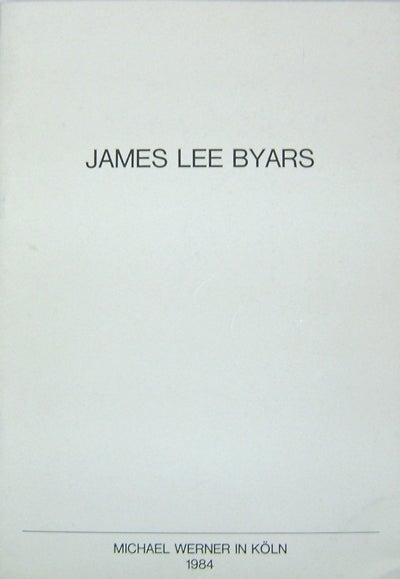 Item #19535 James Lee Byars. James Lee Art - Byars.