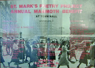 St. Mark's Poetry Project Annual Mammoth Benefit at Town Hall Saturday April 19 (Poetry. Poetry Poster - St. Mark's.