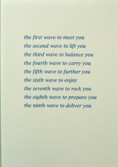 Item #20076 Nine Waves. Thomas A. Clark.
